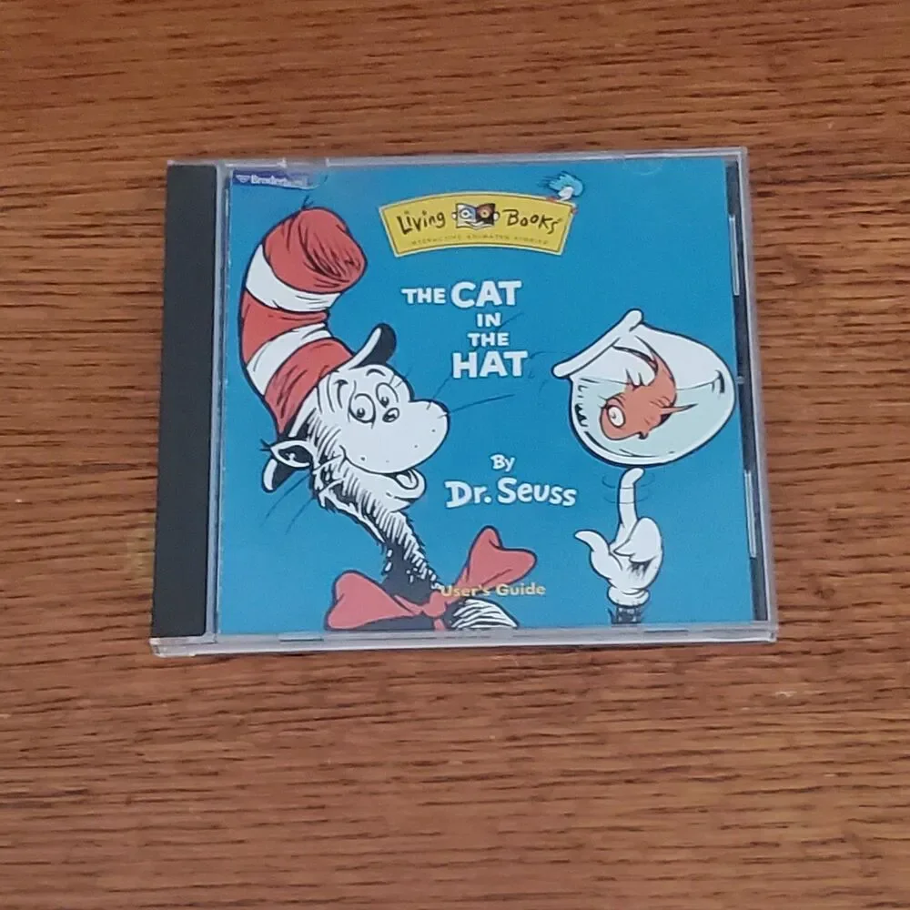 The Cat In The Hat By Dr Seuss PC Game Living Books User's Guide Vintage 90s